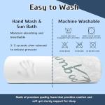 LVYSHOW Cervical Roll Pillow, 2 Pack Round Bolster Pillow with Removable Washable Cover for Neck, Back, Leg, and Knee Support, 5" x 17"