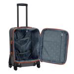 Rockland Pasadena Softside Spinner Wheel Luggage, Charcoal, Carry-On 20-Inch, F2281-CHARCOAL