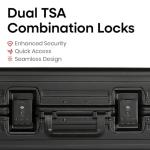 VATILIN 20 Inch All Aluminum Carry On Luggage 22x14x9 Airline Approved with Spinner Wheels,Hard Shell Zipperless Lightweight Small Suitcase with TSA Approved for Travel Business Women Men,Black