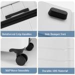 KMFurnila Carry On Luggage, Lightweight Expandable ABS Hard Shell Suitcase with TSA Lock & Double Spinner Wheels, White, 3-PCS Set (20/24/28 Inch)