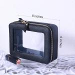 SANHECUN Toiletry bag waterproof cosmetic organizer with handle lagre opening for travelling car organizers(Black)