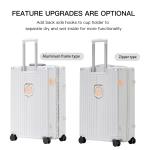 SUSHIMU Carry On Luggage with Cup Phone Holder Hard Shell Rolling Travel Suitcase with Spinner Wheels 20 24 26 Inch