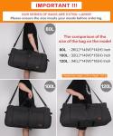 80L Large Duffle Bag for Travel, 26' Travel Duffel with Shoe Compartment, Foldable Collapsible Overnight Gym Weekender Bag for Men Women, Waterproof & Tear Resistant (Black, 80L)
