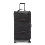 Kipling Spontaneous Softside Spinner Wheel Luggage, Integrated TSA Accepted Lock, Black Noir, Checked-Large,KI4193
