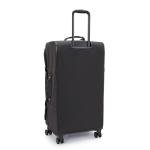 Kipling Spontaneous Softside Spinner Wheel Luggage, Integrated TSA Accepted Lock, Black Noir, Checked-Large,KI4193