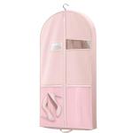 Lazebox 43" Travel Garment Bag with Accessories Zipper Pocket, Heavy Duty Suit Bag for Suits, Tuxedos, Dresses, Coats, Pink, 1 pack