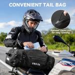 HEETA Waterproof Motorcycle Dry Bag, Waterproof Duffel Luggage Travel Bags with Zippered Closure & Pocket, Shoulder Straps, Large Space for Motorcycling Camping Commuting Boating (Black, 50L)
