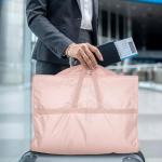 Lazebox 43" Travel Garment Bag with Accessories Zipper Pocket, Heavy Duty Suit Bag for Suits, Tuxedos, Dresses, Coats, Pink, 1 pack