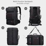 WITZMAN Carry on Travel Backpack for Men Airline Approved Convertible Nylon Duffle Backpack Luggage Bag (B682 Black)