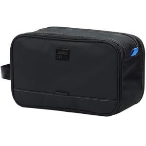 ZEEMO Travel Toiletry Bag for Men, Extra Large Water-Resistant Double-Sided Full-Open Dopp Kit, Versatile Organizer for Shower and Hygiene Accessories, Bathroom Essentials, Cosmetics, Black