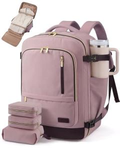 LOVEVOOK 40L Travel Backpack for Women Men with Garment Bag, Airline Approved Carry on Luggage Travel Essentials with 3 Packing Cubes, TSA Overnight Bags Weekender Essentials Backpacks fits 17" Laptop