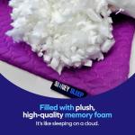 Sidney Sleep Mini Travel Size Neck Pillow - Knee, Back Lumbar and Support - Small Curved Pillow - Adjustable Loft - Washable Cover - Drawstring Backpack Included - 14 x 19 Inches (Mini -Magenta)