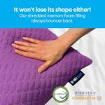 Sidney Sleep Mini Travel Size Neck Pillow - Knee, Back Lumbar and Support - Small Curved Pillow - Adjustable Loft - Washable Cover - Drawstring Backpack Included - 14 x 19 Inches (Mini -Magenta)