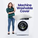 Sidney Sleep Mini Travel Size Neck Pillow - Knee, Back Lumbar and Support - Small Curved Pillow - Adjustable Loft - Washable Cover - Drawstring Backpack Included - 14 x 19 Inches (Mini -Magenta)