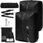 TOLDATLI Vacuum Travel Bags With Pump,Vacuum Seal Bags For Clothing Travel,Ip67 Waterproof Vacuum Bags For Travel,Compression Packing Cubes With Suitcase, Luggage,Backpack (2pcs + Pump+Shoe Bags)