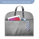 Limoomil Heavy Duty Waterproof Garment Bag for Travel, Tear Resistance Suit Bag for Men Travel for Suits, Tuxedos, Coats, Uniform. Grey, 42 inch…