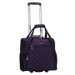 Rockland Melrose Upright Wheeled Underseater Carry-On Luggage, Purple, 15-Inch