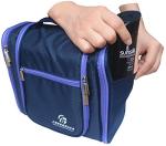 Hanging Toiletry Bag Extra Large Capacity | Premium Travel Organizer Bags For Men And Women | Durable Waterproof Nylon Bathroom, Shower, Makeup Bag For Toiletries, Cosmetics, Brushes (Dark Blue)