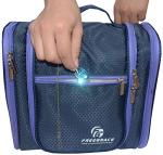 Hanging Toiletry Bag Extra Large Capacity | Premium Travel Organizer Bags For Men And Women | Durable Waterproof Nylon Bathroom, Shower, Makeup Bag For Toiletries, Cosmetics, Brushes (Dark Blue)