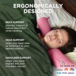 Dot&Dot Twist Memory Foam Travel Pillow for Airplanes - Neck Pillow for Sleeping - Airplane Pillow for Neck Support, Chin, Lumbar and Leg - Bendable Neck Roll Pillow Travel Essentials