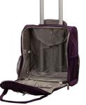 Rockland Melrose Upright Wheeled Underseater Carry-On Luggage, Purple, 15-Inch