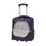 Rockland Melrose Upright Wheeled Underseater Carry-On Luggage, Purple, 15-Inch