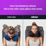 Cabeau Airplane Pillow for Long Flights – Evolution S3 – Best Travel Accessory with Seat Straps to Secure Your Head and Neck and Provides 360° Support (Jet Black)