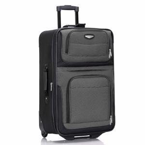 Travel Select Amsterdam Expandable Rolling Upright Luggage, Gray, Checked 25-Inch