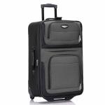Travel Select Amsterdam Expandable Rolling Upright Luggage, Gray, Checked 25-Inch