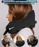 SNUGL Neck Travel Pillow - Memory Foam Airplane Pillow - Flight Pillow | Neck Support Travel Pillow with Carry Bag & Clip | Neck Pillows for Sleeping Travel Plane | Flying Travel Essentials - Black