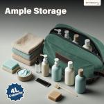 emissary Men's Toiletry Bag, Leather and Canvas Travel Toiletry Bag, Dopp Kit for Men, Travel Bathroom Bag Men's Shaving Kit, Travel Kit Small Bags for Men, Shaving Bag for Travel Accessories (Green)