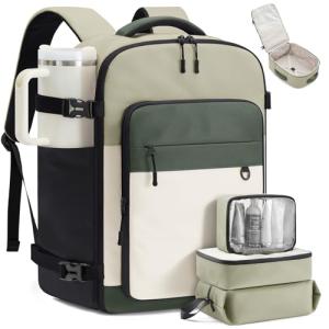 LOVEVOOK Travel Backpack for Women & Men, 40L Large Airline Approved Carry on Backpack for Travel, TSA Personal Item Travel Bag with 3 Packing Cubes, Waterproof Travel Essentials Bag fits 17" Laptop