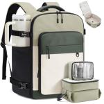 LOVEVOOK Travel Backpack for Women & Men, 40L Large Airline Approved Carry on Backpack for Travel, TSA Personal Item Travel Bag with 3 Packing Cubes, Waterproof Travel Essentials Bag fits 17" Laptop