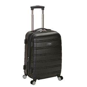 Rockland Melbourne Hardside Expandable Spinner Wheel Luggage, Black, Carry-On 20-Inch