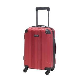 Kenneth Cole REACTION Out of Bounds Lightweight Hardshell 4-Wheel Spinner Luggage, Scarlet Red, 20-Inch Carry On