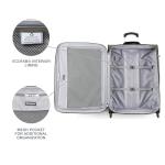 Travelpro Maxlite 5 Softside Expandable Upright 2 Wheel Checked Luggage, Lightweight Suitcase, Men and Women, Slate Green, Checked Medium 26-Inch