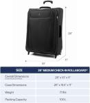 Travelpro Maxlite 5 Softside Expandable Upright 2 Wheel Checked Luggage, Lightweight Suitcase, Men and Women, Slate Green, Checked Medium 26-Inch