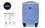 Travelers Club Spinner Luggage, Skyline Blue, 22-Inch Carry-On