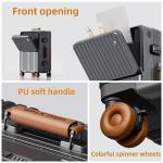 Front Opening Suitcase PC Material with Aluminum Frame TSA Lock Cup Holder Charging Port Colorful Wheels Travel Rolling Luggage