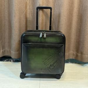 DIMY 2026 new 15 inch genuine leather suitcase with swivel wheels for business travel