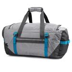 High Sierra Fairlead Convertible Duffel Bag, Lightweight and Durable Weekender Duffel, easily converts into backpack, 64L Capacity, Steel Gray/Mercury/Blue