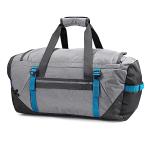 High Sierra Fairlead Convertible Duffel Bag, Lightweight and Durable Weekender Duffel, easily converts into backpack, 64L Capacity, Steel Gray/Mercury/Blue