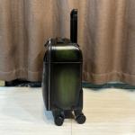 DIMY 2026 new 15 inch genuine leather suitcase with swivel wheels for business travel