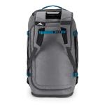 High Sierra Fairlead Convertible Duffel Bag, Lightweight and Durable Weekender Duffel, easily converts into backpack, 64L Capacity, Steel Gray/Mercury/Blue