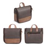 Hanging Toiletry Bag for Men VANCASE Vintage Leather Shaving Dopp Kit Medium Waterproof Travel Bathroom Bags Portable Shower Organizer Brown Pattern