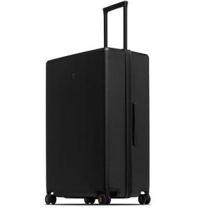 LEVEL8 Checked Luggage, Large Hardside Suitcases with Wheels 28 Inch Luggage, Luminous Textured Lightweight Hard Shell Suitcases Locks Tsa Approved, Black