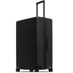 LEVEL8 Checked Luggage, Large Hardside Suitcases with Wheels 28 Inch Luggage, Luminous Textured Lightweight Hard Shell Suitcases Locks Tsa Approved, Black