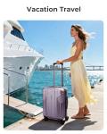 BAGSMART Expandable Carry On Luggage 22x14x9 Airline Approved, 20 Inch Travel Luggage with Spinner Wheels, Lightweight Hard Shell Suitcase Carry on Lavender Purple