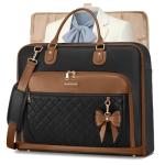 RAINSMORE Garment Bag for Travel Womens Hanging Suit & Dress Travel Bag Foldable Garment Duffle with Pockets & Strap, Carry On Compatible