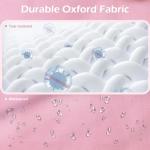 MISSLO 43" Pink Garment Bags for Travel for Women Waterproof Oxford Fabric Suit Bags for Closet Storage Dress Cover Hanging Clothes Bag